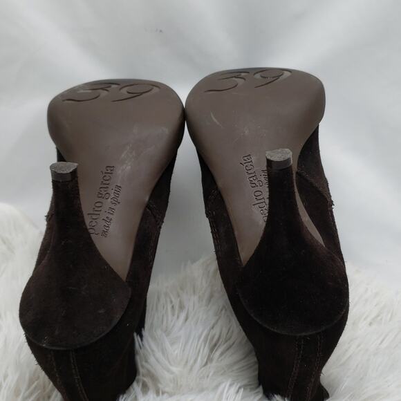 PEDRO GARCIA ANKLE BOOTIES BROWN SUEDE SIZE 39 - Picture 10 of 16